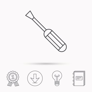 Tornavida simgesi. Onarım veya düzeltme aracı işareti.