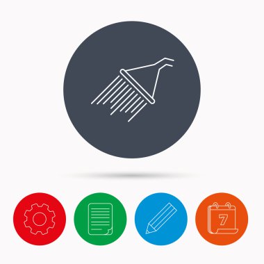 Duş simgesi. Ekipman işareti yıkama.