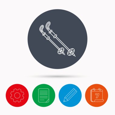 Kayak simgesi. Kayak sopaları veya Polonyalılar işareti.