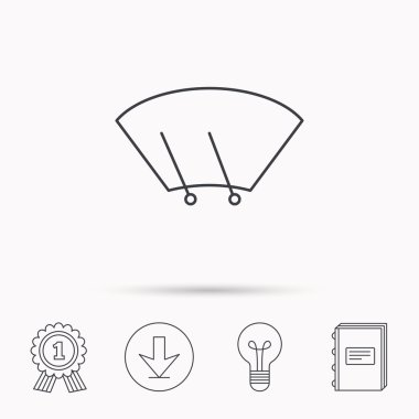 Ön cam silecekleri simgesi. Ön cam işareti.