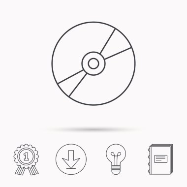 CD veya Dvd simgesini. Multimedya işareti.