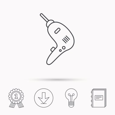 Matkap aracı simgesi. Elektrik jack-çekiç işareti.