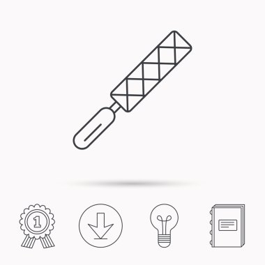 Dosya aracı simgesi. Marangoz ekipman işareti.