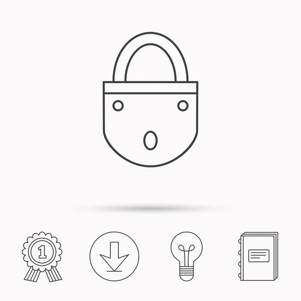 Lock icon. Padlock or protection sign. — Stock Vector