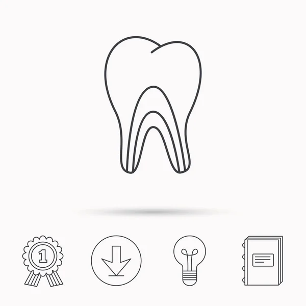 Icono de túbulos dentinales. Signo de medicina dental . — Archivo Imágenes Vectoriales
