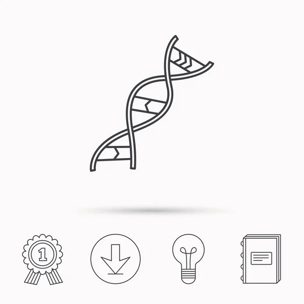 DNA simgesi. Genetik yapısı işareti. — Stok Vektör