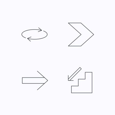 Oklar simgeler. Aşağıda, lineer işaretler tekrar.