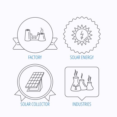 Güneş enerjisi sistemleri enerji, fabrika ve sanayi.