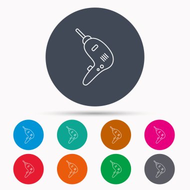 Matkap aracı simgesi. Elektrik jack-çekiç işareti.