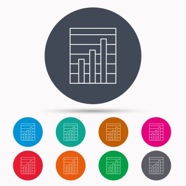 Grafik simgesini. Grafik diyagramı işareti.