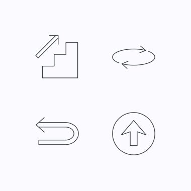 Oklar simgeler. Yükleme, doğrusal işaretler tekrar.