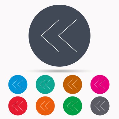 Geri ok simgesi. Önceki işaret.