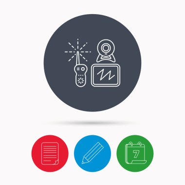 Bebek monitör simgesini. Yeni doğan simgesi için video dadı.