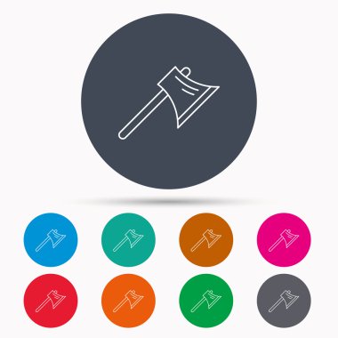 Balta simgesi. İşçi ekipman işareti.