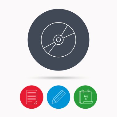 CD veya Dvd simgesini. Multimedya işareti.