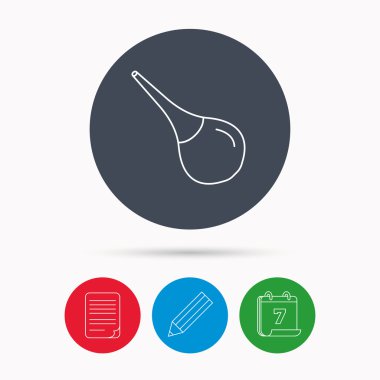 Tıbbi lavman simgesi. Lavman işareti.