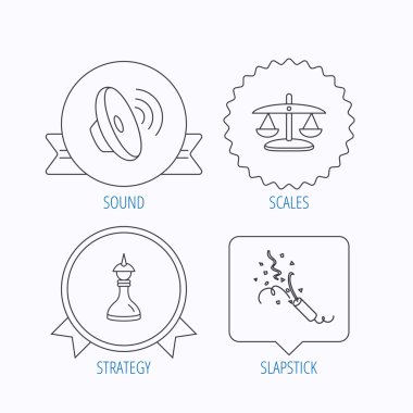 Adalet, ses ve strateji ölçekler.