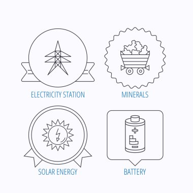 Güneş enerjisi, pil ve mineraller.