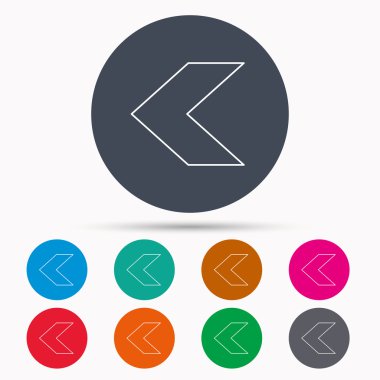 Geri ok simgesi. Önceki işaret.