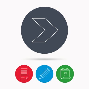 Sonraki ok simgesi. İleri işareti.