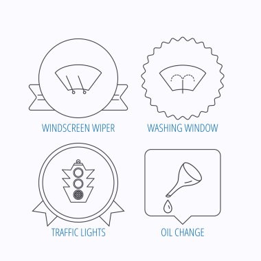 Motor yağı değiştirmek, trafik ışıkları ve silecek.