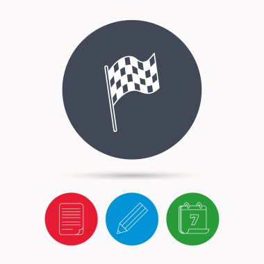 Bayrak simgesini bitirmek. Başlangıç yarış işareti.