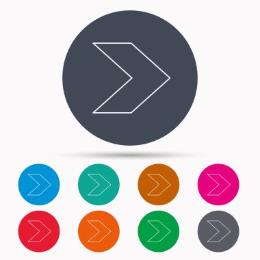 Sonraki ok simgesi. İleri işareti.