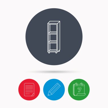 Boş rafları simgesi. İşareti raf.