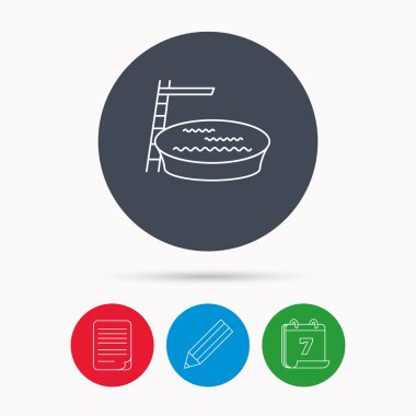 Yüzme Havuzu simgesi. Su işareti atlama.