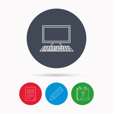 Bilgisayar Pc kutsal kişilerin resmi. Geniş ekran görüntü işareti.