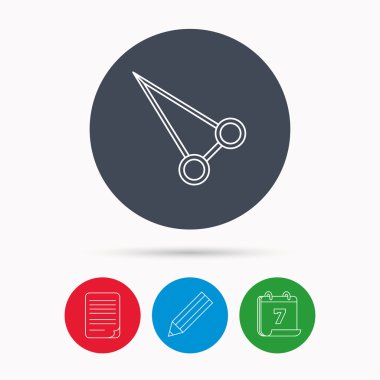 Stan forseps simgesi. Medikal Cerrahi alet işareti.