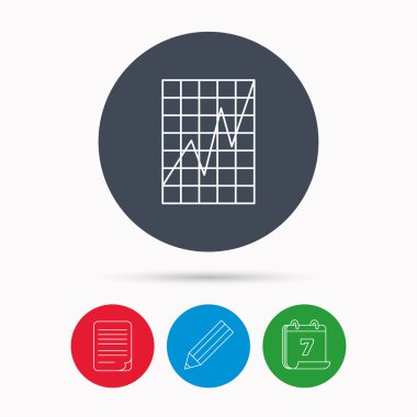 Grafik simgesini. Grafik diyagramı işareti.