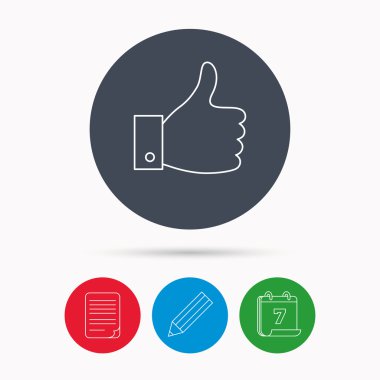 Yukarı gibi simge başparmak. Süper cool oy işareti.