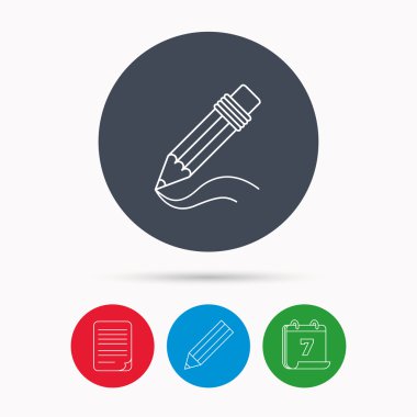 Kurşun kalem simgesini. Çizim aracı işareti.