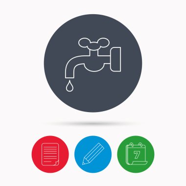 Su kaynağı simgesi. Damla işaretiyle vinç.