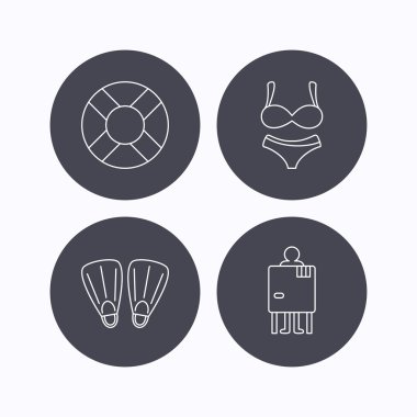 Lifebuoy, iç çamaşırı ve palet simgeleri.