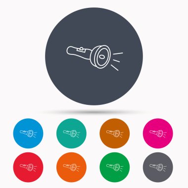 El feneri simgesi. Işık demeti işareti.