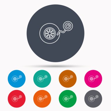 Tekerlek Baskı simgesi. Lastik Servisi işareti.