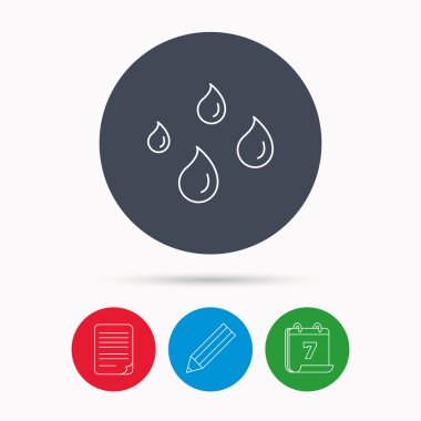 Su simgesi bırakır. Yağmur veya işareti yıkama.