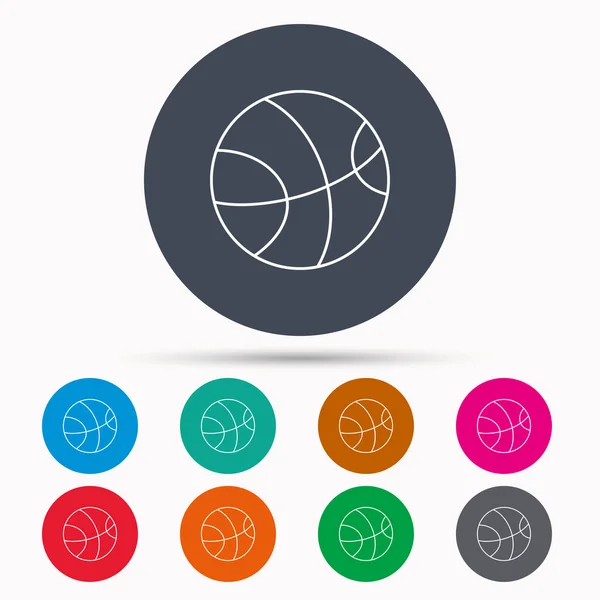 Icono del baloncesto. Señal de pelota deportiva . — Vector de stock