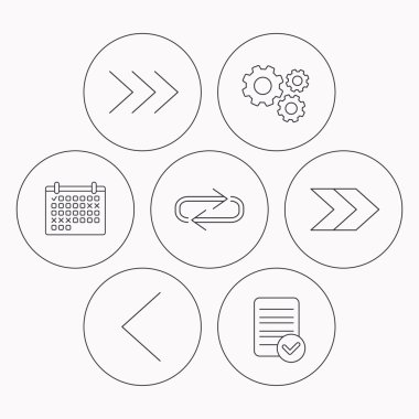 Oklar simgeler. Doğru tekrar lineer işaretler.