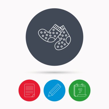 Çorap simgesi. Bebek iç çamaşırı işareti.