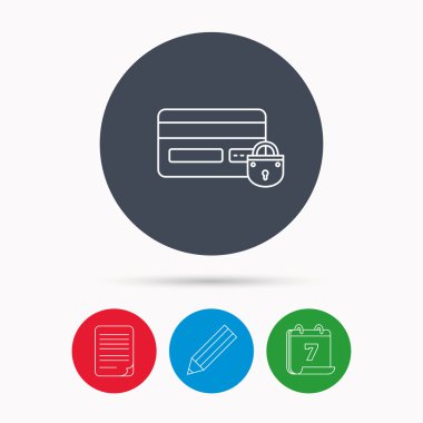 Engellenen kredi kartı simgesi. İşareti alışveriş.