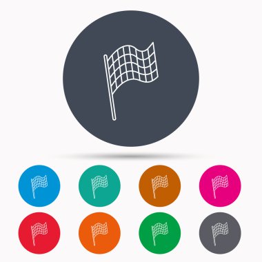 Bayrak simgesini bitirmek. Başlangıç yarış işareti.