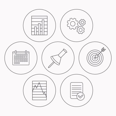 Raptiye, graph grafikleri ve hedef simgeler.