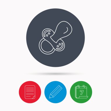 Emzik simgesi. Meme ucu veya dummy işareti.