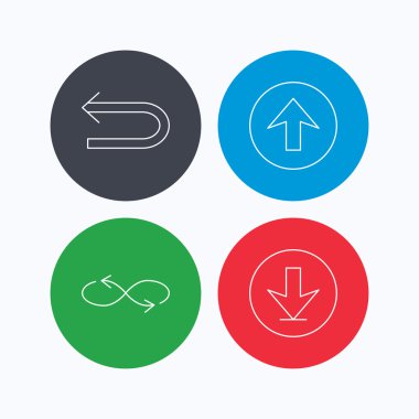 Oklar simgeler. Download, lineer işaretler tekrar.