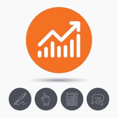 Grafik simgesi. İş analizi işareti grafik.