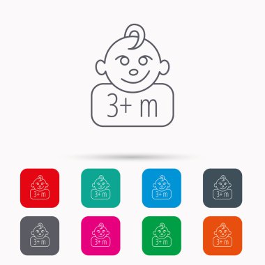 Bebek yüz simgesi. Yeni doğan çocuk işareti.