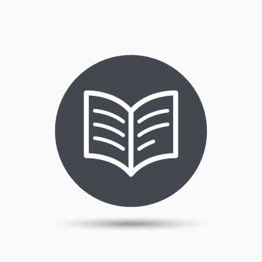 Kitap simgesi. Çalışma edebiyat işareti.